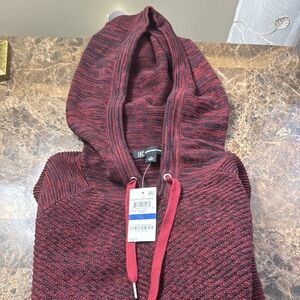 INC International Concepts Men's Red Sweater with hood